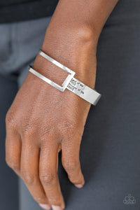 Paparazzi America The BRAVE - Silver - "Land of the free because of the brave" Cuff Bracelet - $5 Jewelry with Ashley Swint