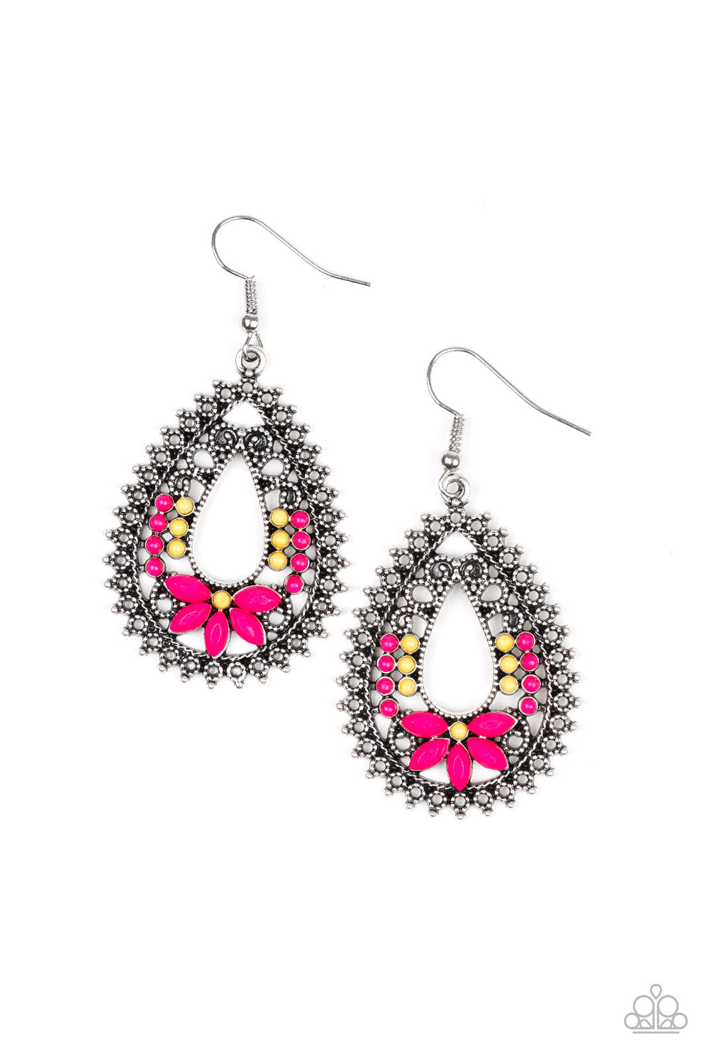 Paparazzi Atta-GALA - Pink - Teardrop Earrings - $5 Jewelry With Ashley Swint