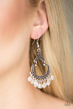 Load image into Gallery viewer, Paparazzi Babe Alert - White - Earrings - $5 Jewelry with Ashley Swint