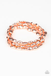 Paparazzi Basic Bliss - Copper - Set of 3 Stretchy Band Bracelets - $5 Jewelry with Ashley Swint