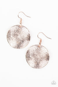 Paparazzi Basic Bravado - Rose Gold - Shimmery Textures - Earrings - $5 Jewelry with Ashley Swint