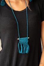 Load image into Gallery viewer, Paparazzi Between You and MACRAME - Blue - Necklace &amp; Earrings - $5 Jewelry with Ashley Swint