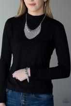 Load image into Gallery viewer, Paparazzi Brag Swag - Silver - Faceted Teardrops Fringe - Bracelet - $5 Jewelry with Ashley Swint