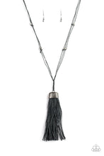 Load image into Gallery viewer, Paparazzi Brush It Off - SILVER - Gray Cording - Necklace &amp; Earrings - $5 Jewelry with Ashley Swint