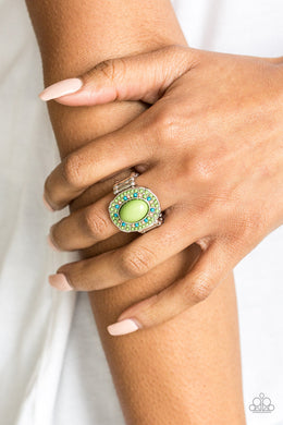 Paparazzi Colorfully Rustic - Green - Blue and Brown Beads - Ring - $5 Jewelry with Ashley Swint