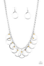 Load image into Gallery viewer, Paparazzi Drop by Drop - Yellow - Rhinestones - Silver Teardrop - Necklace &amp; Earrings - $5 Jewelry with Ashley Swint