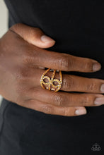 Load image into Gallery viewer, Paparazzi Fabulously Frosted - Copper - Topaz Rhinestones - Ring - $5 Jewelry with Ashley Swint