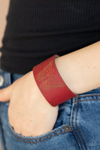 Load image into Gallery viewer, Paparazzi Flirty Flutter - Red - Butterfly Leather Wrap - Bracelet - $5 Jewelry with Ashley Swint