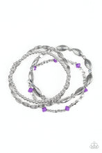 Load image into Gallery viewer, Paparazzi Full Of WANDER - Purple - Set of 4 Bracelets - $5 Jewelry With Ashley Swint