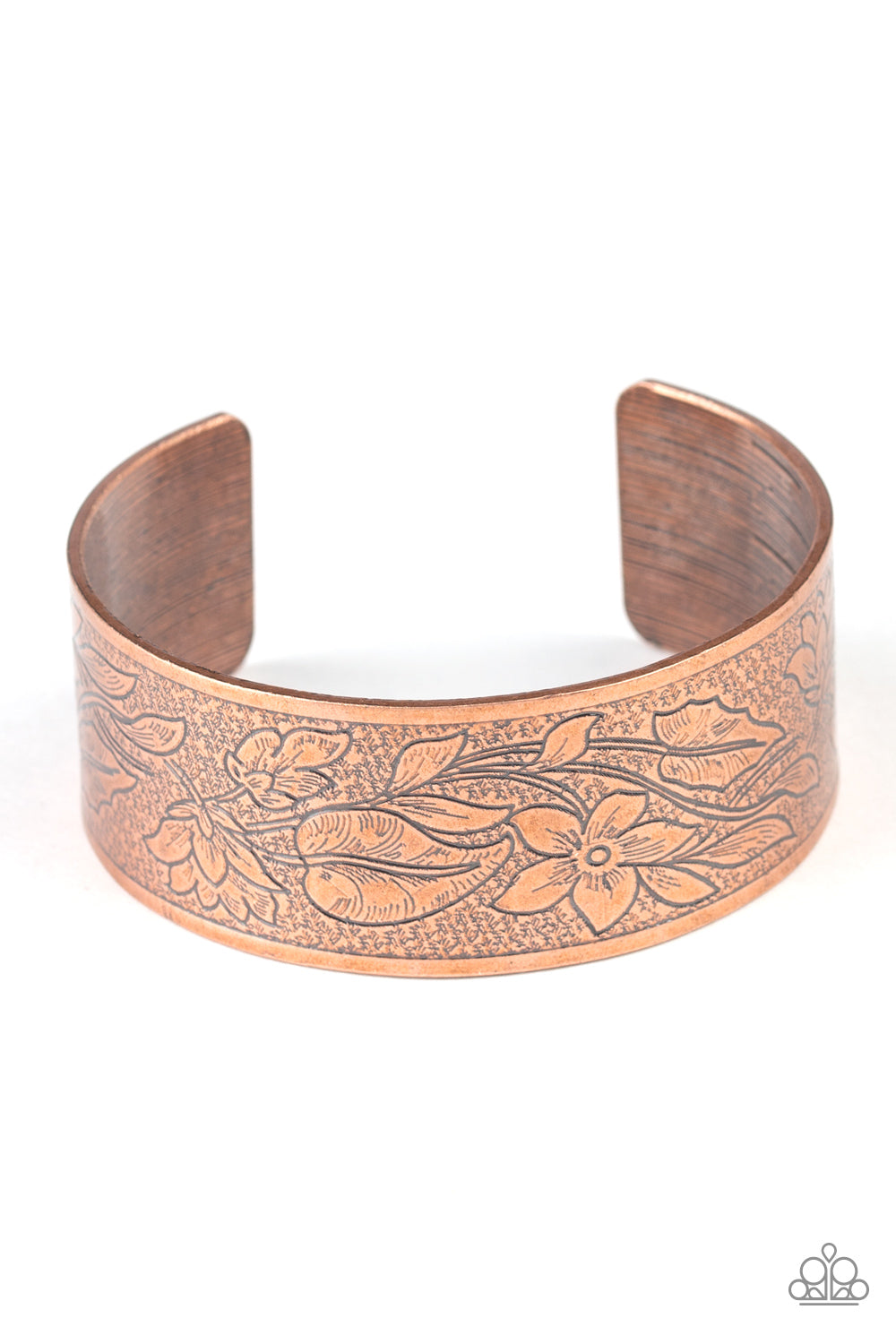 Paparazzi Garden Variety - Copper - Whimsical Floral Pattern - Cuff Bracelet - $5 Jewelry with Ashley Swint