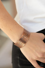 Load image into Gallery viewer, Paparazzi Garden Variety - Copper - Whimsical Floral Pattern - Cuff Bracelet - $5 Jewelry with Ashley Swint