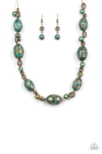 Load image into Gallery viewer, Paparazzi Gatherer Glamour - Brass - Patina Finish - Ornate Beads - Necklace &amp; Earrings - $5 Jewelry with Ashley Swint