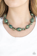 Load image into Gallery viewer, Paparazzi Gatherer Glamour - Brass - Patina Finish - Ornate Beads - Necklace &amp; Earrings - $5 Jewelry with Ashley Swint