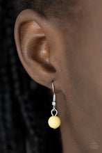 Load image into Gallery viewer, Paparazzi Gypsy Heart - Yellow Beading - Silver Disc - Silver Chain Necklace &amp; Earrings - $5 Jewelry With Ashley Swint