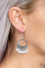 Load image into Gallery viewer, Paparazzi Happy Days - White - Crystal Beads - Fringe Earrings - $5 Jewelry With Ashley Swint
