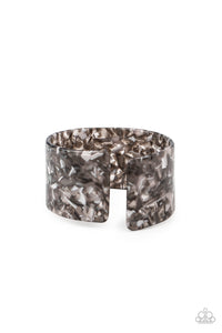 Paparazzi Haute Hustle - Silver - Colorful Tortoise Shell Pattern - Cuff Bracelet  - Acrylic Bracelet - $5 Jewelry with Ashley Swint
