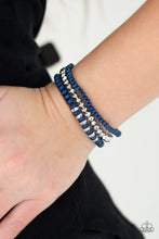Load image into Gallery viewer, Paparazzi Ideal Idol - Blue and Silver Beads - Set of 3 Bracelets - $5 Jewelry With Ashley Swint