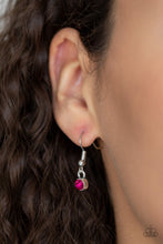 Load image into Gallery viewer, Paparazzi Impressive - Pink Rhinestones - Silver Hammered Necklace and matching Earrings - $5 Jewelry With Ashley Swint