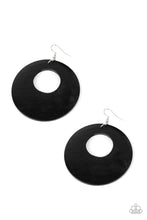 Load image into Gallery viewer, Paparazzi Island Hop - Black - Wooden Hoop Earrings - $5 Jewelry with Ashley Swint