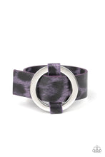 Load image into Gallery viewer, Paparazzi Jungle Cat Couture - PURPLE - Cheetah - Leather Bracelet - $5 Jewelry with Ashley Swint