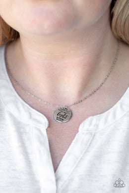 Paparazzi Let Your Light So Shine - Silver - Inspirational Stamped - Necklace & Earrings - $5 Jewelry With Ashley Swint