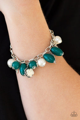 Paparazzi Love Doves - Green - Pearls - Silver Bird, Feather Charms - Bracelet - $5 Jewelry With Ashley Swint