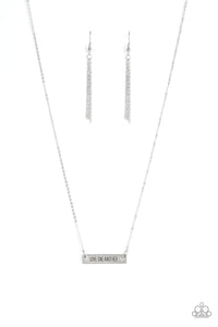 Paparazzi Love One Another - Silver - "Love One Another" Inspirational Necklace and matching Earrings - $5 Jewelry With Ashley Swint
