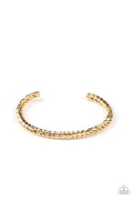 Load image into Gallery viewer, Paparazzi Mach Speed - Gold - Thick Cuff Bracelet - $5 Jewelry with Ashley Swint
