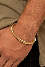 Load image into Gallery viewer, Paparazzi Mach Speed - Gold - Thick Cuff Bracelet - $5 Jewelry with Ashley Swint