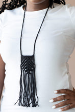 Load image into Gallery viewer, Paparazzi Macrame Mantra - Black - Necklace &amp; Earrings - $5 Jewelry with Ashley Swint