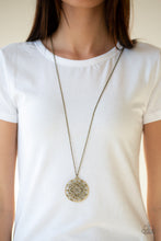 Load image into Gallery viewer, Paparazzi Mandala Melody - Brass - Necklace and matching Earrings - $5 Jewelry With Ashley Swint