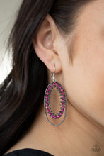 Load image into Gallery viewer, Paparazzi Marry Into Money - Pink - Rhinestones - Earrings - $5 Jewelry With Ashley Swint