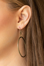 Load image into Gallery viewer, Paparazzi Move On OVAL! - Brass - Bold Industrial - Necklace &amp; Earrings - $5 Jewelry with Ashley Swint