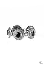 Load image into Gallery viewer, Paparazzi Original Opulence - Black Rhinestones - Silver Stretchy Band Bracelet - $5 Jewelry with Ashley Swint