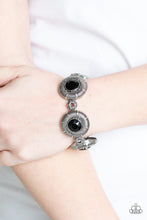 Load image into Gallery viewer, Paparazzi Original Opulence - Black Rhinestones - Silver Stretchy Band Bracelet - $5 Jewelry with Ashley Swint