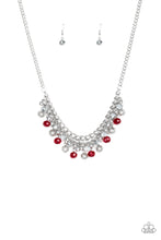Load image into Gallery viewer, Paparazzi Party Spree - Red - Metallic, Silver and Glittery Beads - Necklace and matching Earrings - $5 Jewelry with Ashley Swint