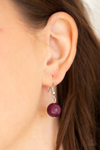 Load image into Gallery viewer, Paparazzi Pleasant Promenade - Purple - Bold Silver Hoops - Necklace &amp; Earrings - $5 Jewelry with Ashley Swint