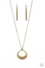 Load image into Gallery viewer, Paparazzi Prehistoric Drama - Brass - Necklace and matching Earrings - $5 Jewelry With Ashley Swint