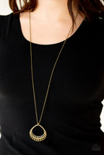 Load image into Gallery viewer, Paparazzi Prehistoric Drama - Brass - Necklace and matching Earrings - $5 Jewelry With Ashley Swint