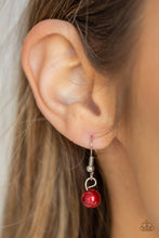 Load image into Gallery viewer, Paparazzi Prismatic Princess - Red Pearly Beads - Smoky Gems - Silver Necklace &amp; Earrings - $5 Jewelry With Ashley Swint