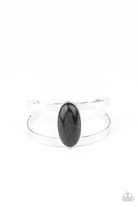 Paparazzi Quarry Queen - Black - Stone - Silver Cuff Bracelet - $5 Jewelry with Ashley Swint