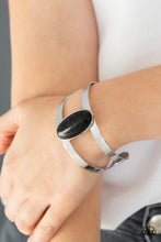 Load image into Gallery viewer, Paparazzi Quarry Queen - Black - Stone - Silver Cuff Bracelet - $5 Jewelry with Ashley Swint