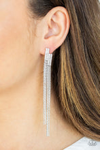 Load image into Gallery viewer, Paparazzi Radio Waves - White - Rhinestones - Post Earrings - $5 Jewelry with Ashley Swint
