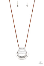 Load image into Gallery viewer, Paparazzi Rise and SHRINE - Brown - Bold Silver Pendant - Necklace &amp; Earrings - $5 Jewelry with Ashley Swint