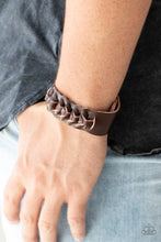 Load image into Gallery viewer, Paparazzi Rustle Up - Brown Leather Braid - Bracelet - $5 Jewelry with Ashley Swint
