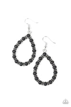 Load image into Gallery viewer, Paparazzi Sagebrush Sunsets - Black - Stone Beads - Silver Teardrop Earrings - $5 Jewelry with Ashley Swint