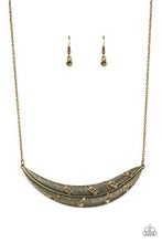 Load image into Gallery viewer, Paparazzi Say You QUILL - Brass - Topaz Rhinestones - Necklace &amp; Earrings - $5 Jewelry with Ashley Swint