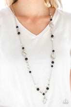 Load image into Gallery viewer, Paparazzi Serenely Springtime - Black - Lanyard - Necklace &amp; Earrings - $5 Jewelry with Ashley Swint