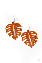 Load image into Gallery viewer, Paparazzi Shake Your PALMS PALMS - Orange - Amberglow - Earrings - $5 Jewelry with Ashley Swint