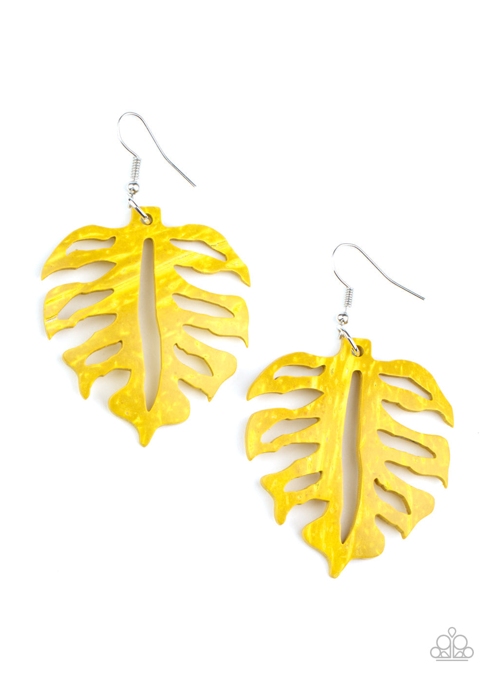 Paparazzi Shake Your PALMS PALMS - Yellow - Earrings - $5 Jewelry with Ashley Swint